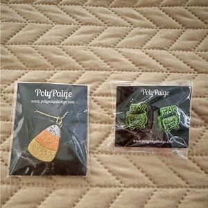 New in package! Hocus Pocus earrings & candy corn necklace